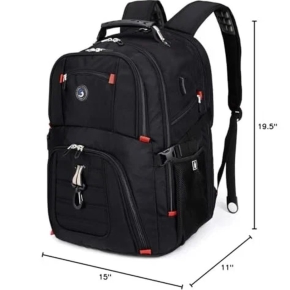 NWT Shrradoo Travel Backpack Black - Picture 4 of 7